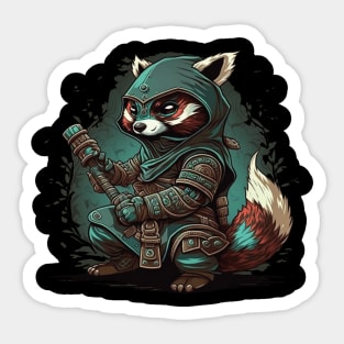 racoon fantasy Sticker